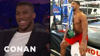 Anthony Joshua Can Lift Weights With His Mouth | CONAN on TBS