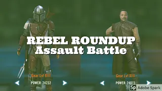 REBEL ROUNDUP Assault Battle Tier 2! The Mandalorian & Greef Karga Make This Easy! Basically On Auto