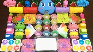 ENJOY WITH RAINBOW PIPING BAG AND MANY THINGS ! Mixing random things into STOREBOUGHT slime