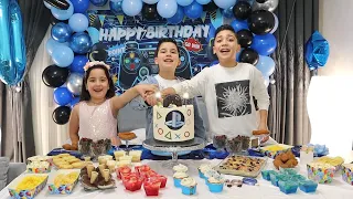 حفلة عيد ميلاد تيم ! فاجأناه بهدية أحلامو! زين وتيم وغزل Happy birthday