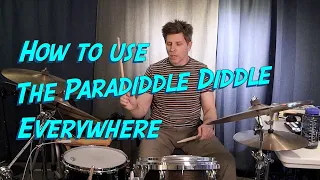 How to play Paradiddle diddle/paradiddle diddle drum fills/paradiddle diddle jazz/rudiment drum fill