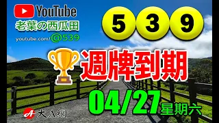 539今彩   🏆本週週牌到期🏆    2024/04/27(星期六)