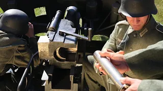 German Pak 38 anti tank gun- firing | HISTORY IN THE MAKING LTD.