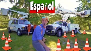 Blippi Español sube en un Camión de Cesta | Máquinas Educativas para Niños