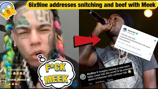 6ix9ine ADDRESSES WHY HE SNITCHED & BEEF WITH MEEK MILL & RELEASES NEW SONG!