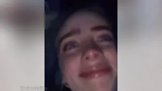 Billie Eilish crying on stage - compilation