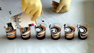 Black, White and Gold Acrylic Pouring ~ Create an Eye-Catching Modern Art Painting using 6 cups