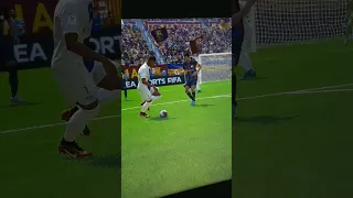 MBAPPÉ Insane Scorpion Kick Against Barcelona🔝🤯✅ #fifa23 #shorts