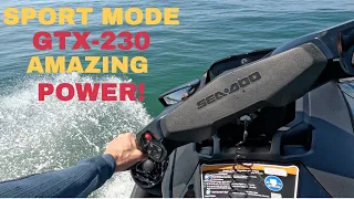 Solo Sea Doo GTX-230 Launch | Sport Mode  POWER!