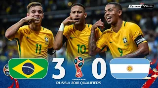 Brasil 3 x 0 Argentina (Neymar x Messi) ● 2018 World Cup Qualifiers Extended Goals & Highlights HD