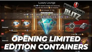 Opening Deluxe Limited Edition Containers | Luxury Lounge Event 2023 | WOTB WOTBLITZ World of Tanks