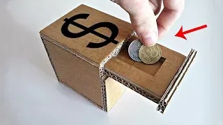 How to make a piggy bank from cardboard?