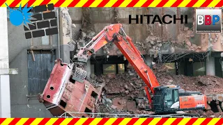 Hitachi 350 Abbruch Siloanlage, Hafen Stuttgart, Germany, 22.09.2021.
