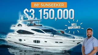 Step Aboard 88 Sunseeker Yacht INDECENT PROPOSAL IV: Full Tour and Features