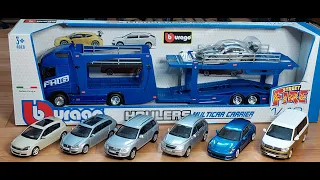 Unpacking Volvo FH16 Car transporter 1:43