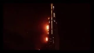 The Address Hotel Downtown Dubai on Fire (New Years Eve 2015)