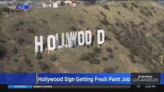 Hollywood sign getting fresh paint job