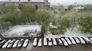 8 мая. Снегопад в Москве. Май месяц!❄️ Город накрыл снежный циклон!