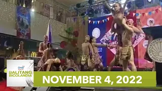 Balitang Bicolandia : November 4, 2022