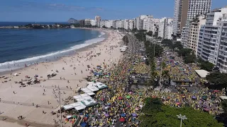 Bolsonaro supporters gather in Rio for freedom of speech demo