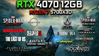 RTX 4070 12GB + Ryzen 7 5700X3D | Test In 17 Games at 1440p | 2024