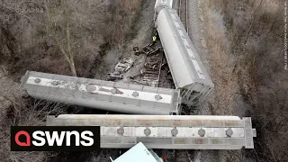 Train carrying hazardous chemicals derails outside Detroit | SWNS