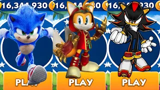 Sonic Dash -  Sonic vs Dragonclaw Tails vs  shadow - All Characters Unlocked - Gameplay