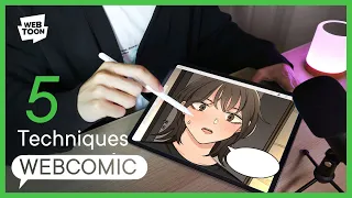 [ENG] 5 tips for WEBTOON ✏️5 เทคนิคลับนักวาด WEBTOON หน้าหลัก!✏️