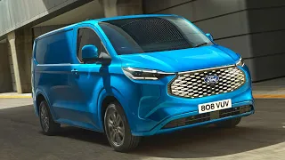 New Ford E-Transit Custom Electric Van 2023 | FIRST LOOK, Exterior, Full-LED & Range