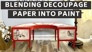 How to Blend Decoupage Paper into Paint