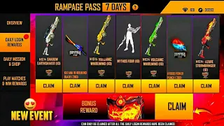 Rampage Pass Event In Free Fire | Rampage Special Event And Free Rewards