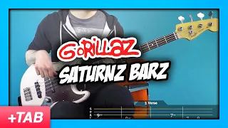 Gorillaz - Saturnz Barz | Bass Cover with Play Along Tabs