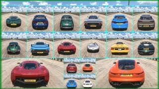 All Jaguar Cars in Forza Horizon 5 | Top Speed Battle (Stock)