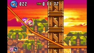 Sonic Advance 3 - Sunset Hill 1: 24"70 (Amy + Sonic) (Speed Run)