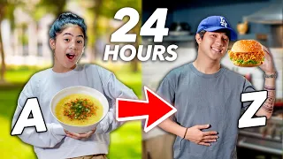 Eating In Alphabetical Order!! (A To Z Food Challenge) | Ranz and Niana