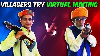 Villagers Try Virtual Hunting ! Tribal People Try Virtual Hunting