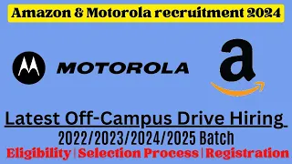 Amazon off campus drive for 2023/2024/2025 batch |Latest Internship for Freshers| Jobs 2024