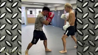 UFC Fighter Song Yadong Sparring with Former K-1 Kickboxing Champ Rukiya Anpo