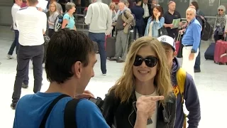 EXCLUSIVE : Rosamund Pike arriving in Cannes via Nice airport