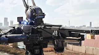 Chappie Movie Action Clips || Robot Police Attack  On Gangster ||