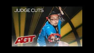 The Tambourine Man "GONZO" Brings Amazing KARATE SKILLS To AGT! | America's Got Talent 2019