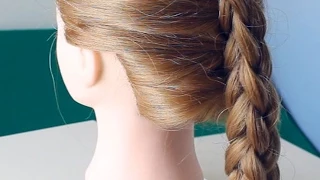 Квадратная 3D коса из 3 прядей. Box (four-sided) French or 3D 3 strand braid tutorial.