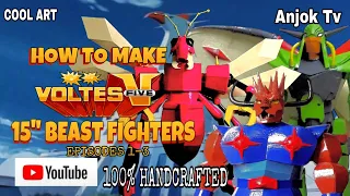 Voltes V Beast Fighters Dokugaga Baizanga Bonzarus Scratchbuilt DIY Fan Art Episodes1- 3