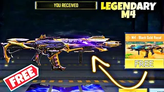 HOW TO GET FREE LEGENDARY M4 BLACK GOLD ROYAL SKIN CODM FIRST EVER FREE LEGENDARY SKIN IN COD MOBILE