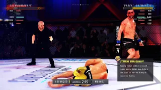 EA SPORTS UFC 4 (Online) - 3rd round walk off KO that my opponent never seen coming