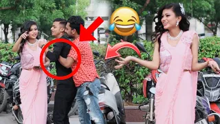 Boobs Pressing 😃 Prank on cute girl ❤️(Amazing Reaction )||Shivam prankstar||