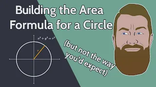 Building the Area Formula for a Circle (but not the way you'd expect)