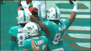 Raiders new DT Christian Wilkins scores a touchdown as a rookie with the dolphins