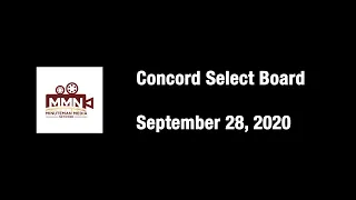 Concord Select Board, September 28, 2020. Concord, MA.