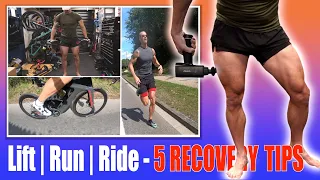 My 5 BEST recovery TIPS for LEGS to keep LIFTING, RUNNING and RIDING